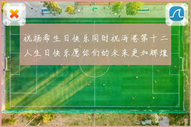 祝杨希生日快乐同时祝海港第十二人生日快乐愿你们的未来更加辉煌